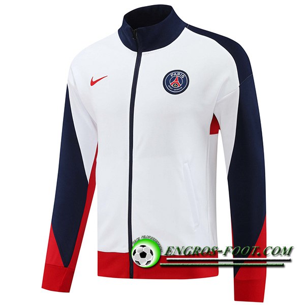 Veste Foot PSG Blanc/Bleu/Rouge 2024/2025