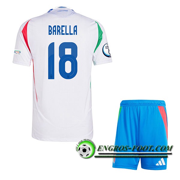 Maillot Italie (BARELLA #18) Enfant Exterieur UEFA Euro 2024