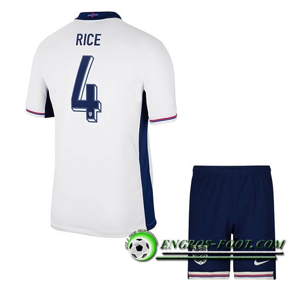 Maillot Angleterre (RICE #4) Enfant Domicile UEFA Euro 2024