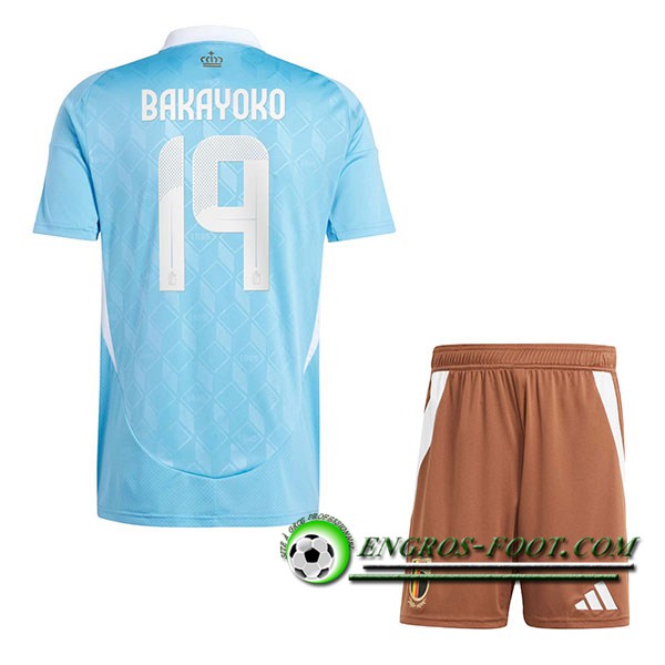 Maillot Belgique (BAKAYOKO #19) Enfant Exterieur UEFA Euro 2024