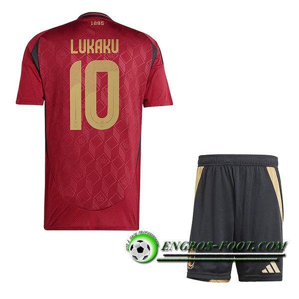 Maillot Belgique (LUKAKU #10) Enfant Domicile UEFA Euro 2024