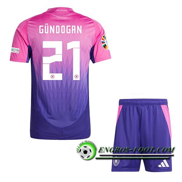 Maillot Allemagne (GUNDOGAN #21) Enfant Exterieur UEFA Euro 2024