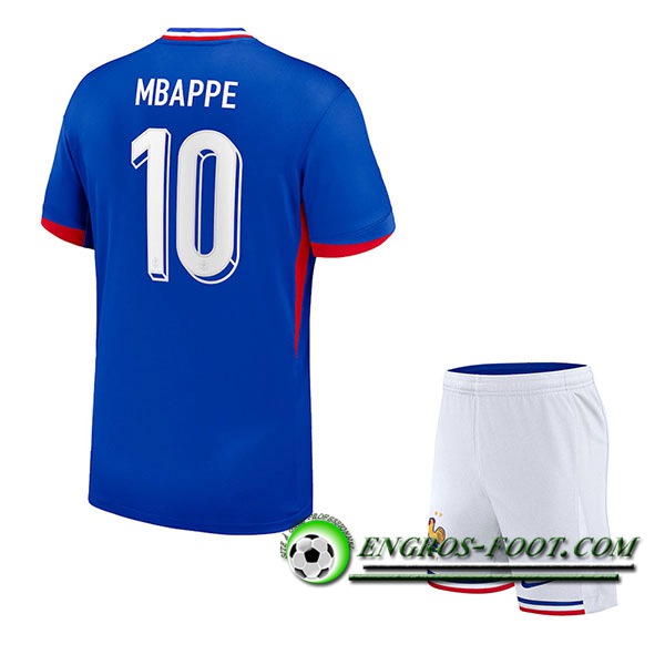 Maillot France (MBAPPE #10) Enfant Domicile UEFA Euro 2024