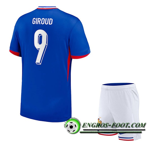 Maillot France (GIROUD #9) Enfant Domicile UEFA Euro 2024