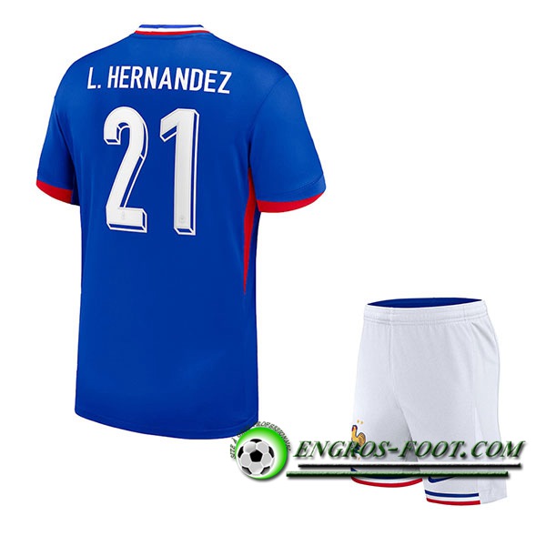 Maillot France (L. HERNANDEZ #21) Enfant Domicile UEFA Euro 2024