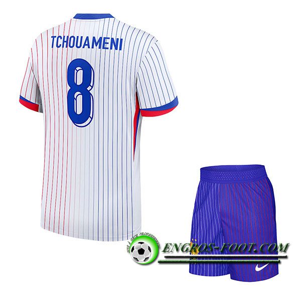 Maillot France (TCHOUAMENI #8) Enfant Exterieur UEFA Euro 2024