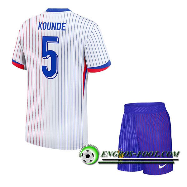 Maillot France (KOUNDE #5) Enfant Exterieur UEFA Euro 2024