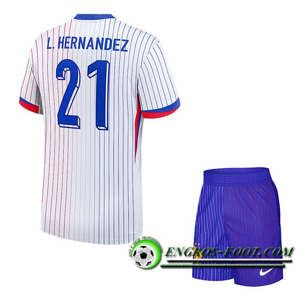 Maillot France (L. HERNANDEZ #21) Enfant Exterieur UEFA Euro 2024