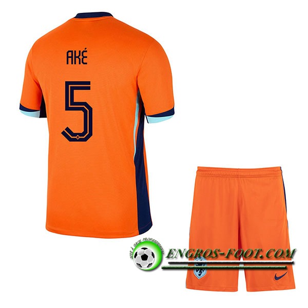 Maillot Pays-Bas (AKE #5) Enfant Domicile UEFA Euro 2024