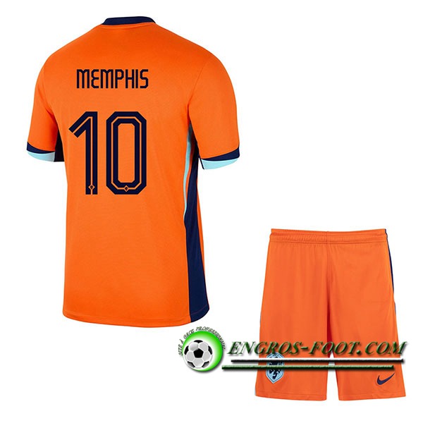 Maillot Pays-Bas (MEMPHIS #10) Enfant Domicile UEFA Euro 2024