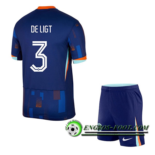 Maillot Pays-Bas (DE LIGT #3) Enfant Exterieur UEFA Euro 2024