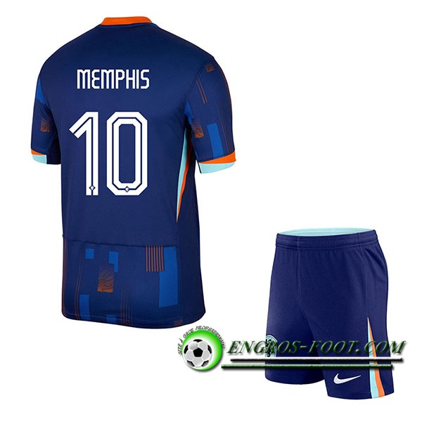 Maillot Pays-Bas (MEMPHIS #10) Enfant Exterieur UEFA Euro 2024