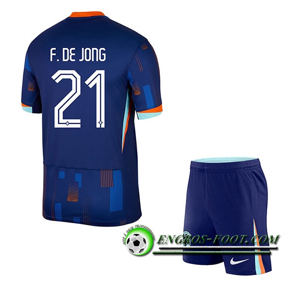 Maillot Pays-Bas (F.DE JONG #21) Enfant Exterieur UEFA Euro 2024