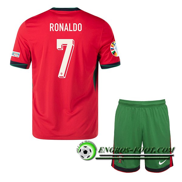 Maillot Portugal (RONALDO #7) Enfant Domicile UEFA Euro 2024