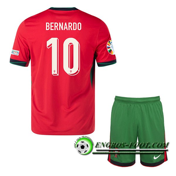 Maillot Portugal (BERNARDO #10) Enfant Domicile UEFA Euro 2024