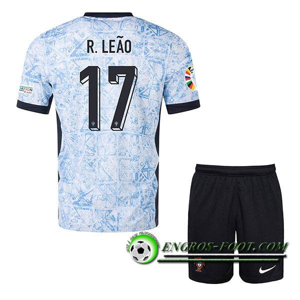 Maillot Portugal (R. LEAO #17) Enfant Exterieur UEFA Euro 2024