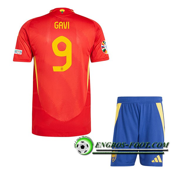 Maillot Espagne (GAVI #9) Enfant Domicile UEFA Euro 2024