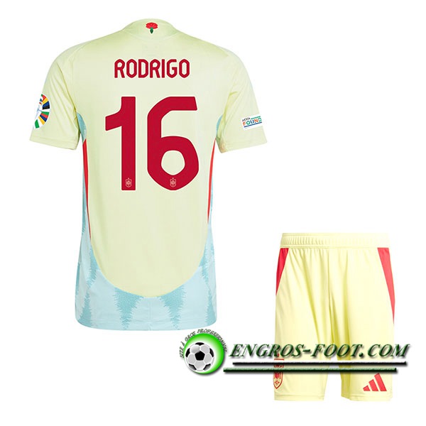 Maillot Espagne (RODRIGO #16) Enfant Exterieur UEFA Euro 2024