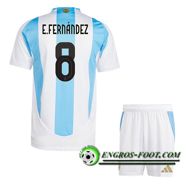 Maillot Equipe Foot Argentine (E.FERNANDEZ #8) Enfant 2024/2025 Domicile