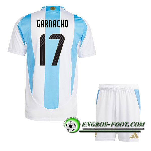 Maillot Equipe Foot Argentine (GARNACHO #17) Enfant 2024/2025 Domicile