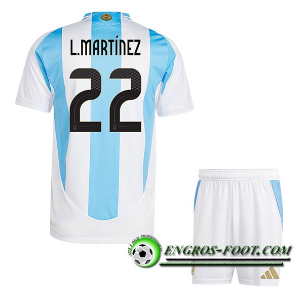 Maillot Equipe Foot Argentine (L.MARTINEZ #22) Enfant 2024/2025 Domicile