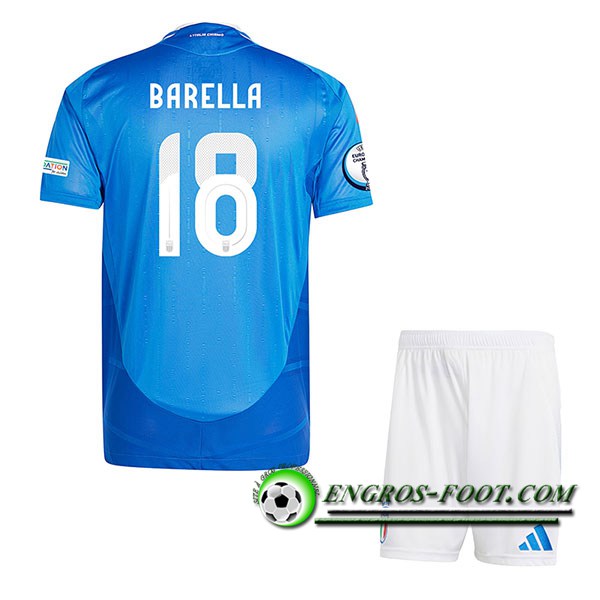 Maillot Equipe Foot Italie (BARELLA #18) Enfant 2024/2025 Domicile