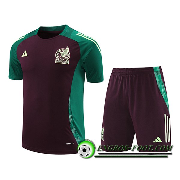 Ensemble Training T-Shirts Mexique Vert/Brun 2024/2025