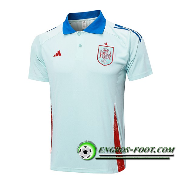 Polo Foot Espagne Bleu Clair 2024/2025