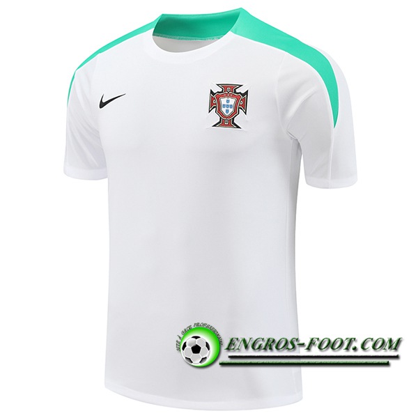Training T-Shirts Portugal Blanc/Vert 2024/2025