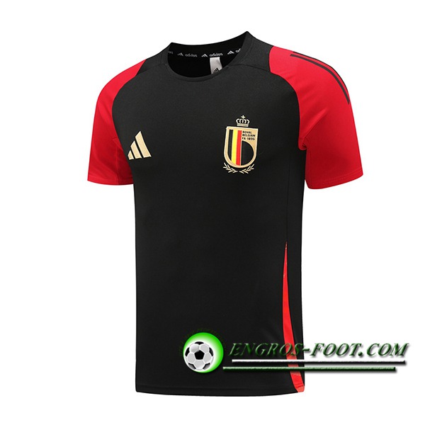 Training T-Shirts Belgique Noir/Rouge 2024/2025