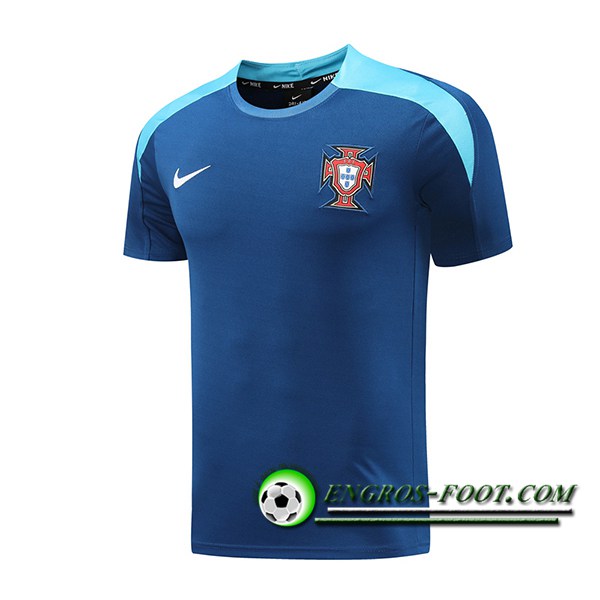 Training T-Shirts Portugal Bleu Royal 2024/2025