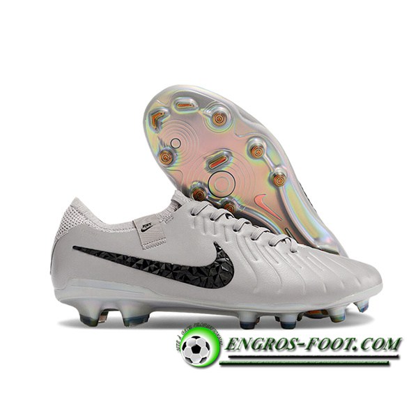 Nike Chaussures de Foot Tiempo Legend X Elite FG Gris/Noir