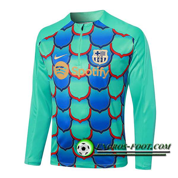 Sweatshirt Training FC Barcelone Vert/Bleu 2024/2025
