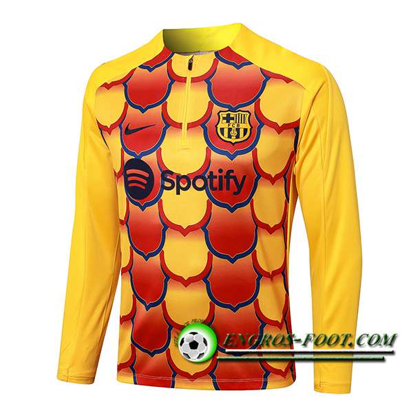 Sweatshirt Training FC Barcelone Jaune/Rouge 2024/2025