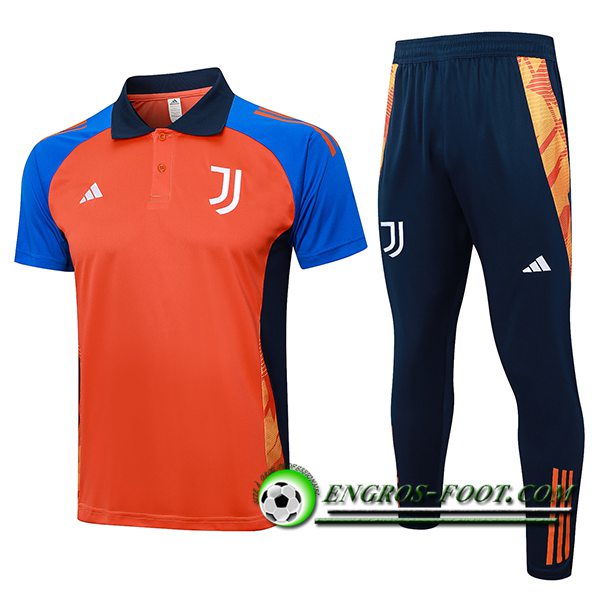 Ensemble Polo Foot Juventus Orange/Bleu 2024/2025