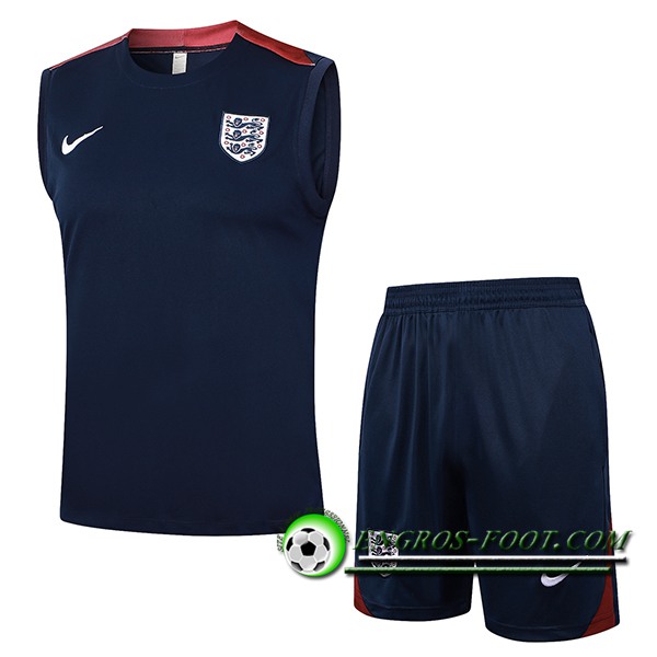 Ensemble Training Debardeur Angleterre Bleu Foncé 2024/2025 -02