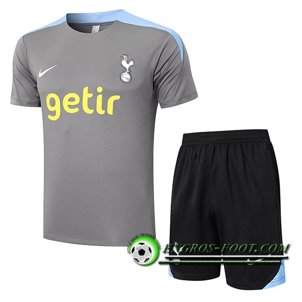 Ensemble Training T-Shirts Tottenham Hotspur Gris/Bleu 2024/2025