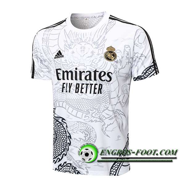 Training T-Shirts Real Madrid Blanc/Noir 2024/2025 -02