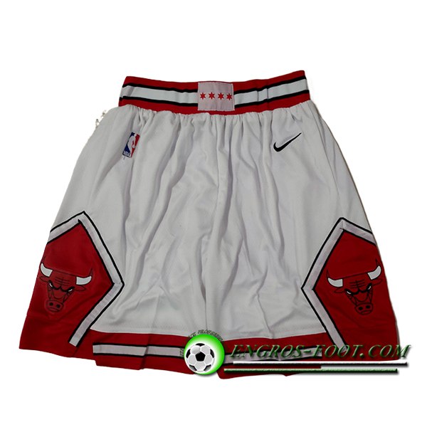 Shorts NBA Chicago Bulls 2024/25 Blanc/Rouge -02