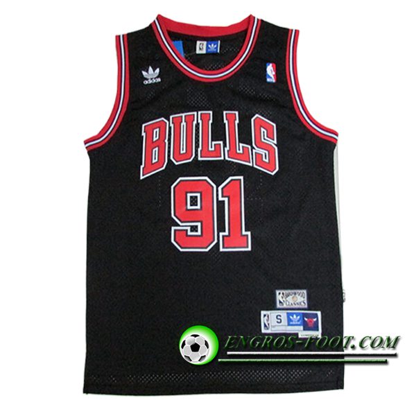 Maillot Chicago Bulls (RODMAN #91) 2024/25 Noir/Rouge