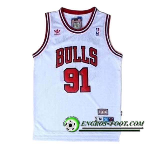 Maillot Chicago Bulls (RODMAN #91) 2024/25 Blanc/Rouge