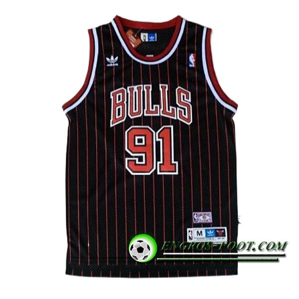 Maillot Chicago Bulls (RODMAN #91) 2024/25 Noir/Rouge -02