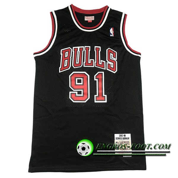 Maillot Chicago Bulls (RODMAN #91) 2024/25 Rouge/Noir