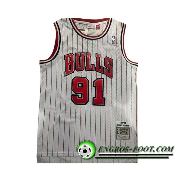 Maillot Chicago Bulls (RODMAN #91) 2024/25 Rose/Rouge