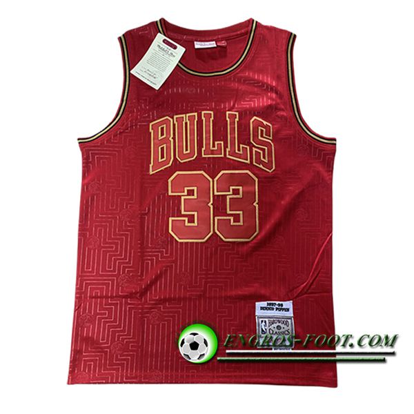 Maillot Chicago Bulls (PIPPEN #33) 2024/25 Rouge/Jaune