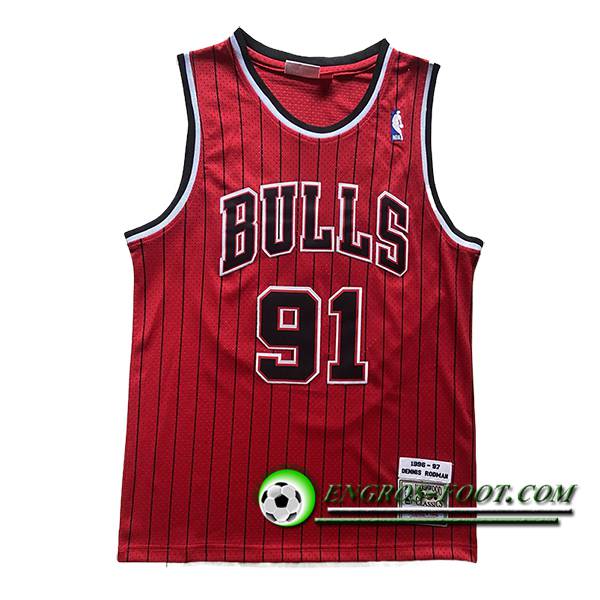 Maillot Chicago Bulls (RODMAN #91) 2024/25 Rouge -03