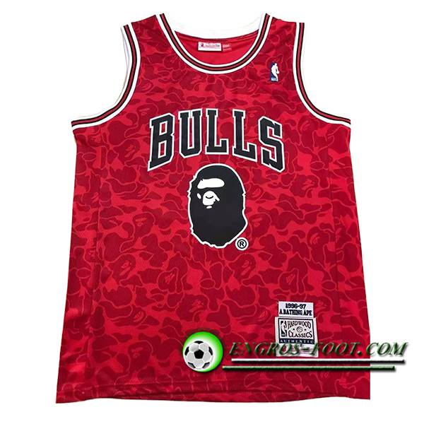Maillot Chicago Bulls (BAPE #93) 2024/25 Rouge/Noir