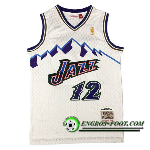 Maillot Utah Jazz (STOCKTON #12) 2024/25 Blanc -02