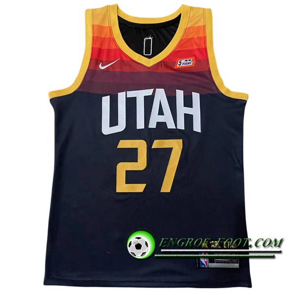 Maillot Utah Jazz (GOBERT #27) 2024/25 Noir/Jaune
