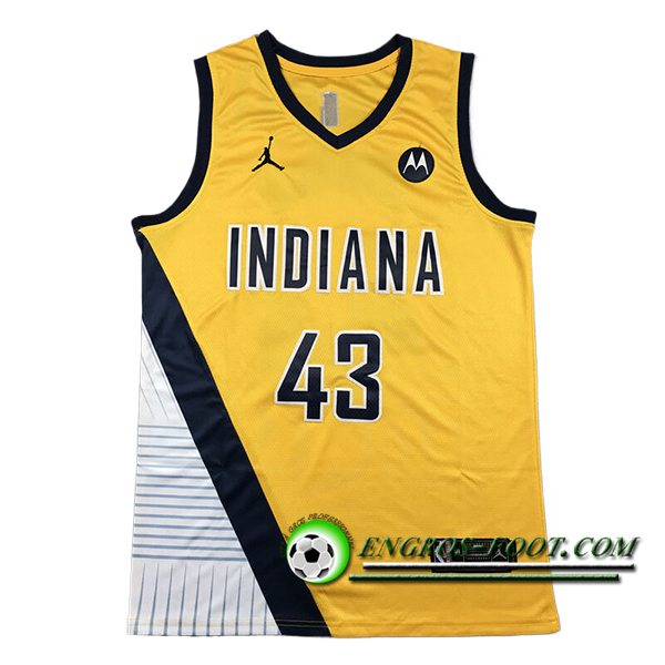 Maillot Indiana Pacers (SIAKAM #43) 2024/25 Bleu/Jaune/Blanc